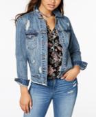 American Rag Juniors' Cotton Ripped Denim Jacket, Created For Macy's