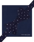Tommy Hilfiger Big Dot To-tie Bow Tie And Solid Pocket Square Set