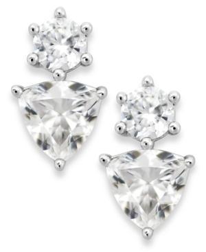 Eliot Danori Rhodium-plated Crystal Spear Tip Stud Earrings