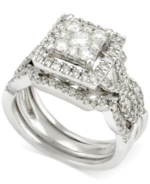 Diamond Bridal Set (1-1/3 Ct. T.w.) In 14k White Gold