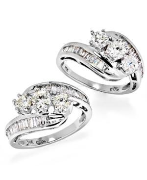 Diamond Ring, 14k Gold Diamond Bypass Ring (1-1/2 Ct. T.w.)