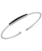 Wrapped Diamond Flexie Bangle Bracelet (1/4 Ct. T.w.) In Sterling Silver, Created For Macy's