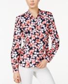 Tommy Hilfiger Printed Roll-tab Shirt, Only At Macy's