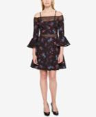 Guess Off-the-shoulder Fit & Flare Dress, A Macy's Exclusive Style