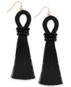 I.n.c. Gold-tone & Bead Looped Tassel Drop Earrings, Created For Macy's