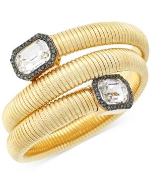 Vince Camuto Gold-tone Stone Coil Bracelet