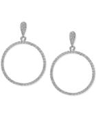 Giani Bernini Cubic Zirconia Circle Drop Earrings In Sterling Silver, Created For Macy's
