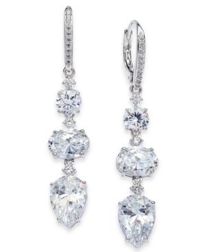 Danori Silver-tone Stone & Crystal Drop Earrings, Created For Macy's