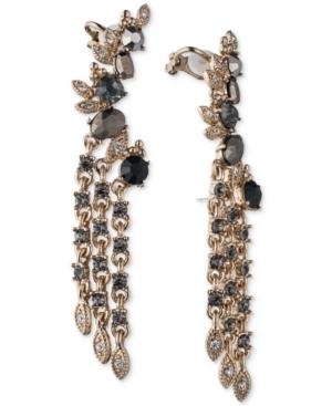 Marchesa Gold-tone Multi-stone Statement Crawler Earrings