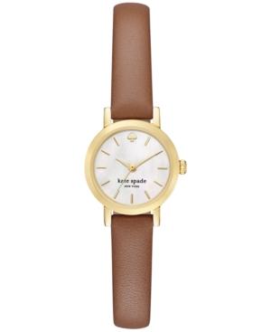 Kate Spade New York Women's Tiny Metro Cognac Leather Strap Watch 20mm 1yru0867