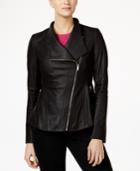 Via Spiga Mixed-media Leather Jacket