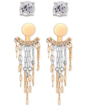 Guess Two-tone 2-pc. Crystal Stud & Front-back Earrings
