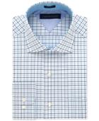 Tommy Hilfiger Easy Care Pool Blue Tattersall Dress Shirt