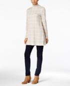 Style & Co. Petite Windowpane Tunic Sweater, Only At Macy's