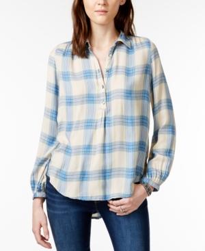 Lucky Brand Plaid High-low Shirt
