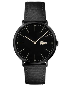 Lacoste Men's Moon Ultra Slim Black Nylon Strap Watch 40mm