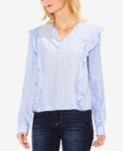Vince Camuto Striped Ruffled Blouse