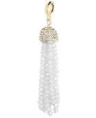 M. Haskell For Inc Gold-tone Beaded Tassel Pave Clip-on Pendant, Only At Macy's