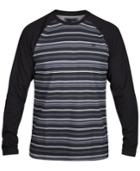 Hurley Men's Stripe Thermal-knit Raglan-sleeve T-shirt