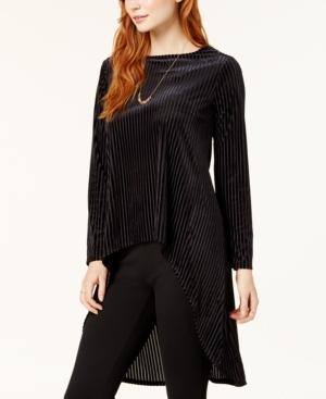 Bar Iii Shadow-striped High-low Tunic, Created For Macy's