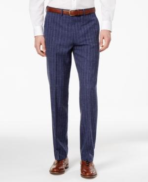 Ryan Seacrest Distinction Men's Slim-fit Blue Chalk Stripe Suit Pants, Only At Macy's