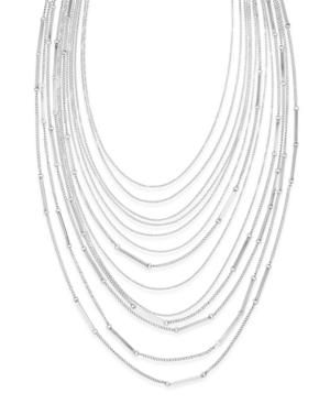 Thalia Sodi Silver-tone Multi-row Long Chain Necklace, Only At Macy's