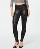 Hue Metallic-tapestry Printed Leggings