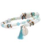 Lonna & Lilly Gold-tone Beaded Coil Bracelet