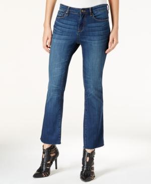 William Rast Paint-splatter Tyrion Wash Cropped Flared Jeans