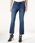 William Rast Paint-splatter Tyrion Wash Cropped Flared Jeans
