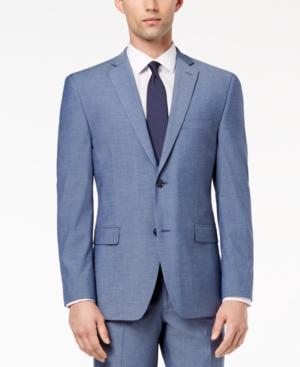 Alfani Red Men's Slim-fit Performance Stretch Light Blue Suit Jacket, Created For Macy's