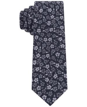 Calvin Klein Micro Floral Skinny Tie