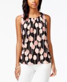 Maison Jules Printed Tulip-back Top, Only At Macy's