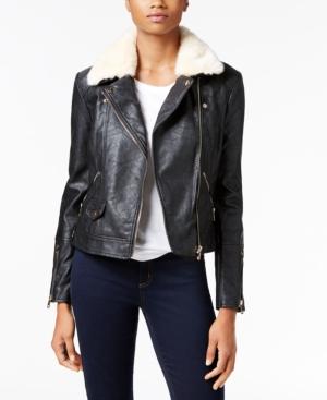 Buffalo David Bitton Faux-fur-trim Faux-leather Jacket
