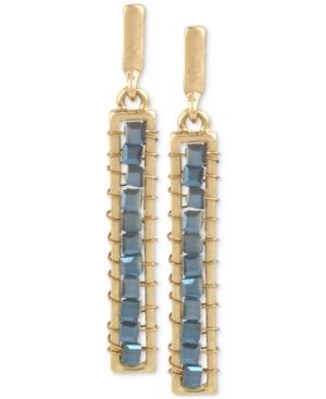 Kenneth Cole New York Gold-tone Metallic Beaded Linear Drop Earrings