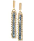 Kenneth Cole New York Gold-tone Metallic Beaded Linear Drop Earrings