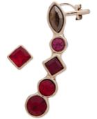 Dkny Gold-tone Stone Mismatch Earrings, Created For Macy's