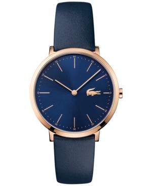 Lacoste Women's Moon Blue Leather Strap Watch 35mm 2000950