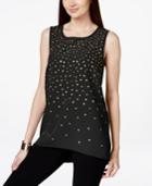 Inc International Concepts Petite Sleeveless Embellished Blouse, Only At Macy's