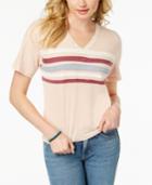 Ultra Flirt By Ikeddi Juniors' Striped Football T-shirt