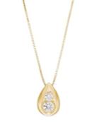 Diamond Teardrop Pendant Necklace In 14k Gold (1/4 Ct. T.w.)