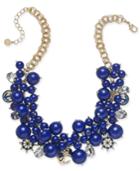 Charter Club Gold-tone Crystal & Bead Statement Necklace, 17 + 2 Extender, Created For Macy's