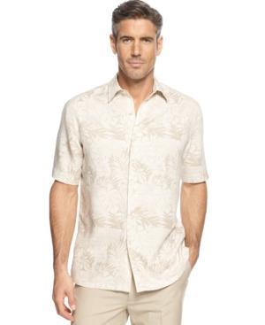 Tasso Elba Island Fern Silk-blend Shirt