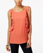 Inc International Concepts Petite Ruffle Top, Only At Macy's