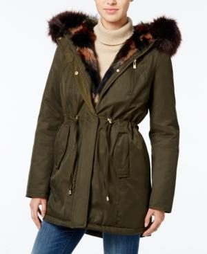 Wildflower Hooded Faux-fur Parka, Only At Macy's