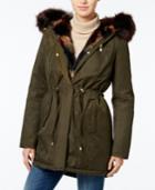 Wildflower Hooded Faux-fur Parka, Only At Macy's