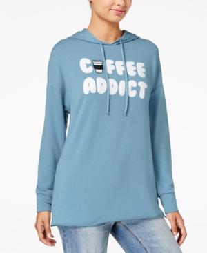 Pretty Rebellious Juniors' Coffee Addict Graphic Hoodie