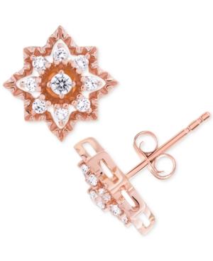 Wrapped In Love Diamond Star Stud Earrings (1/3 Ct. T.w.) In 14k Rose Gold