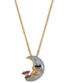 Betsey Johnson Gold-tone Moon Pendant Necklace