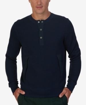 Nautica Men's Ribbed Snap-front Henley